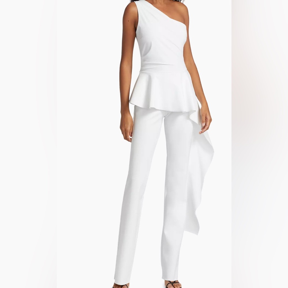Chiara Boni White Flare Jumpsuit Made in Italy(40) US size 4